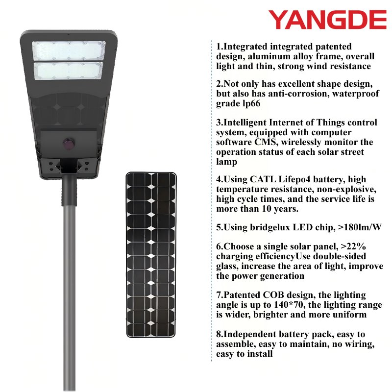 Luz de Calle Solar LED Tl-X15 150W Todo en Uno CE