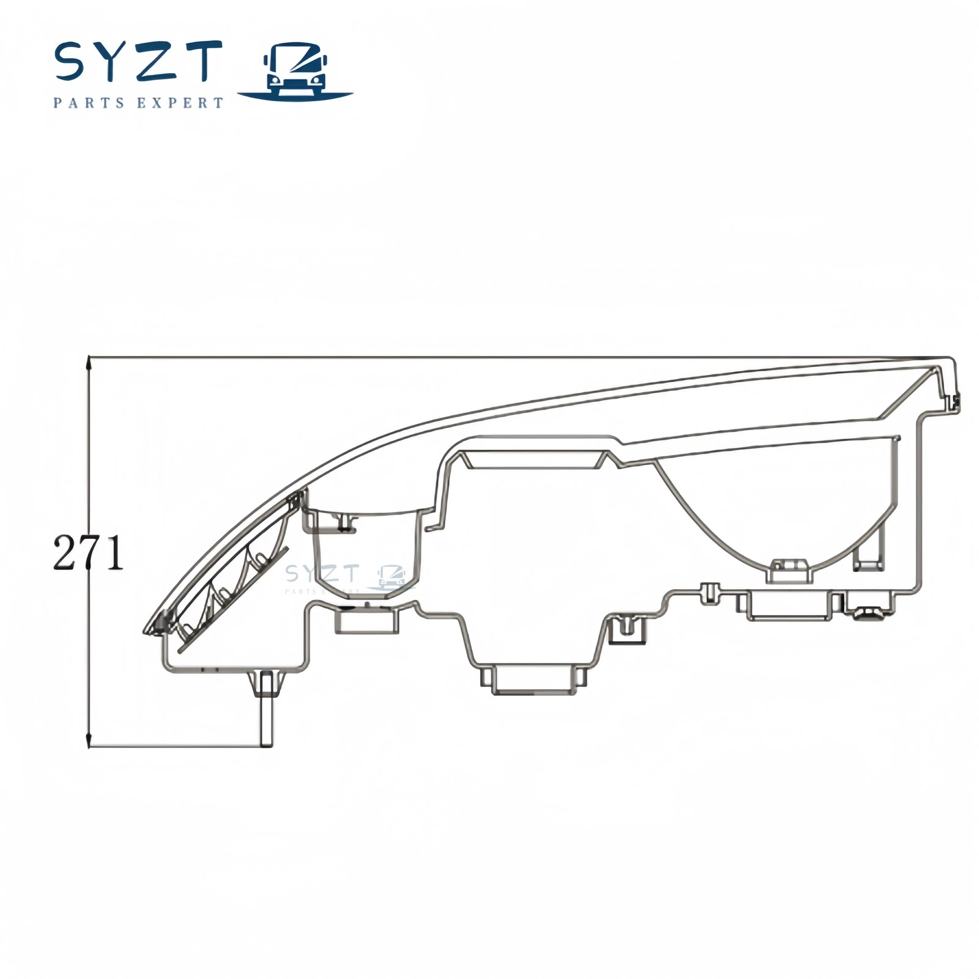 Partes de Carrocería de Autobús Faros Combinados Frontales Originales Zhongtong H-Qz630*280