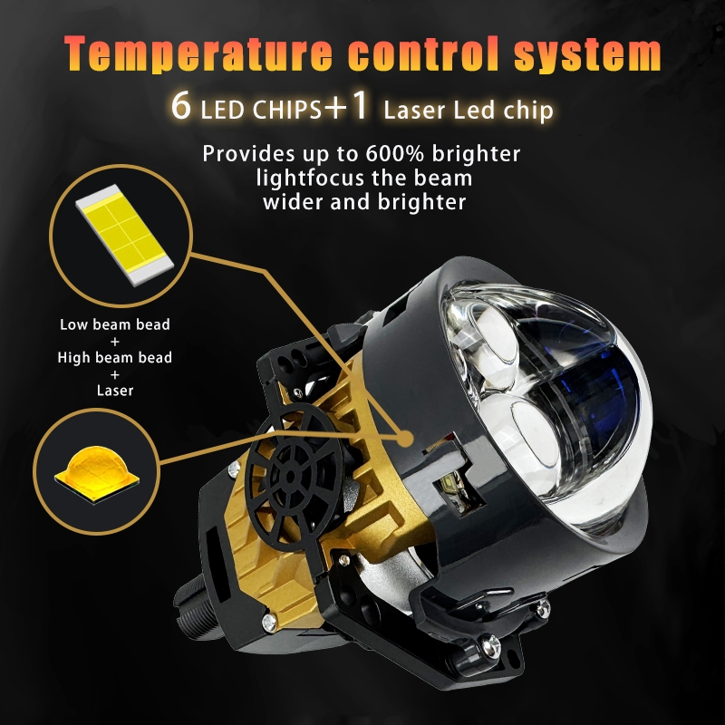Lente de proyector LED de alta potencia 150W para faros de vehículos comerciales con brillo extremo