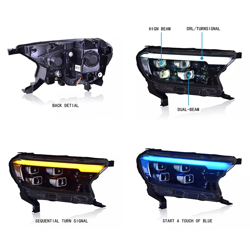 Faro LED para Ford Ranger T7 T8 - Detalle de luz