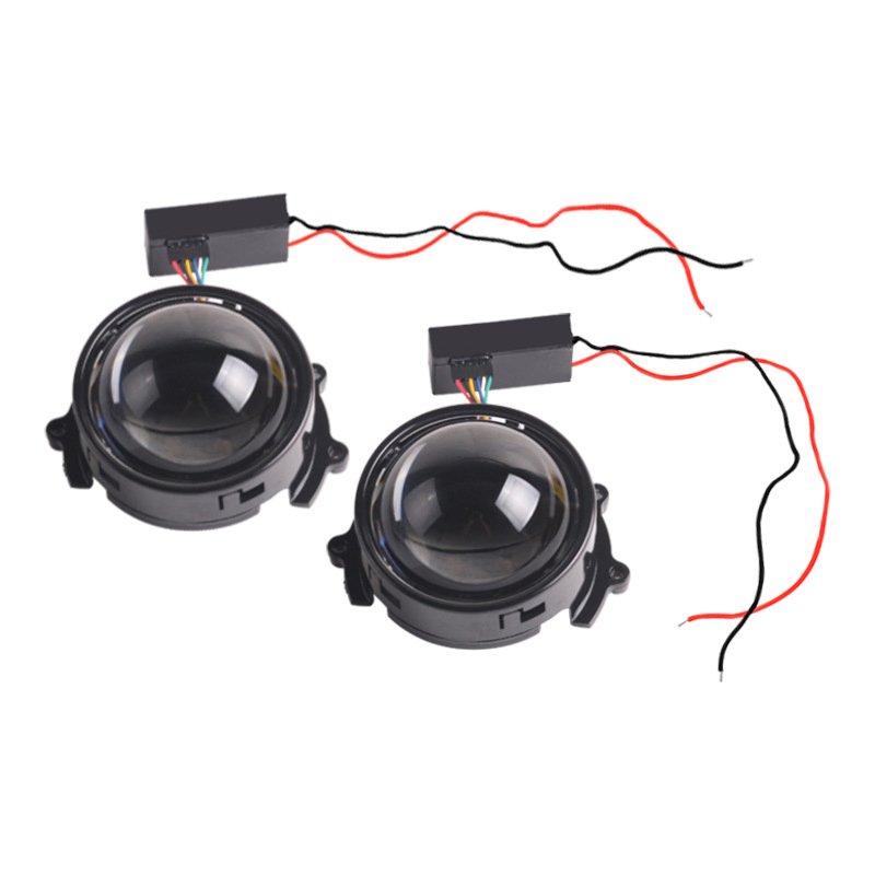 Lente proyector decorativo de ojos de diablo para faros de coche, decoración de accesorios automotrices