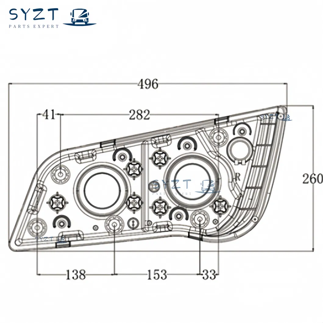 Piezas de autobús de alta calidad faro delantero combinado de Zhongtong