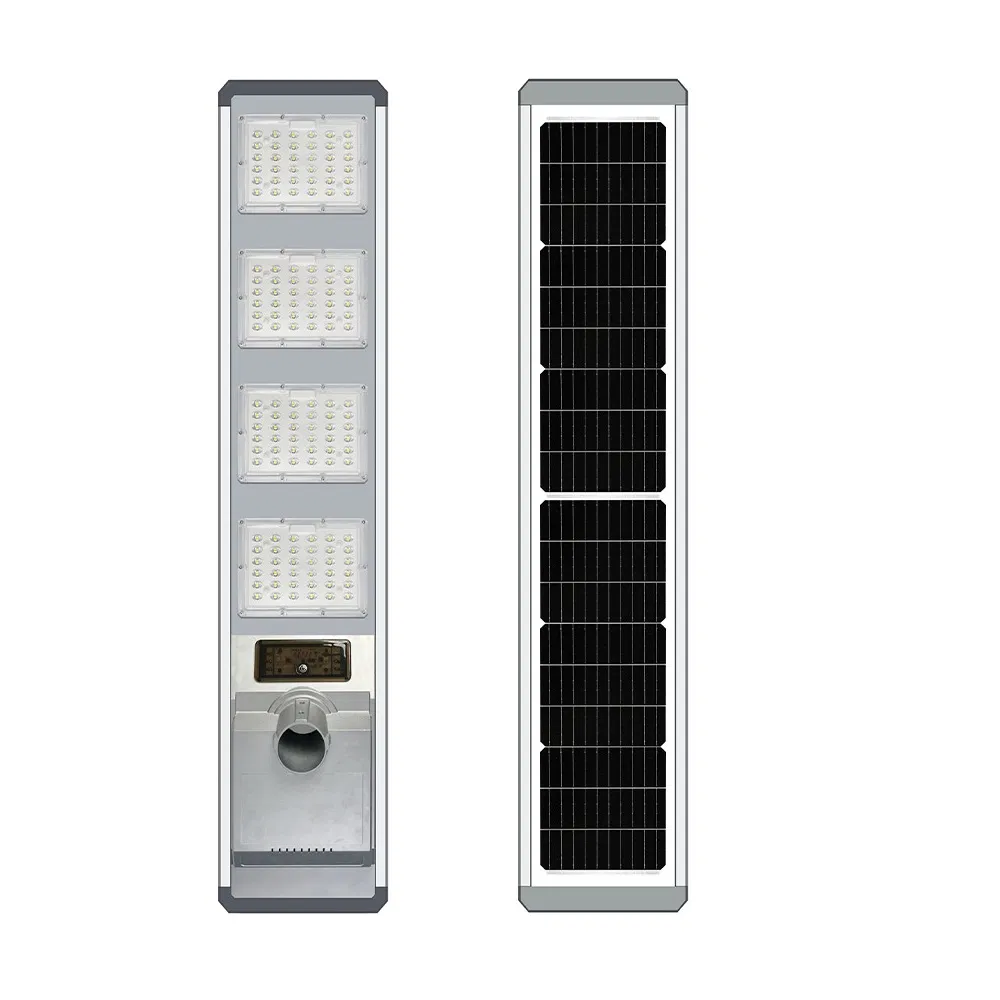 Jd-H300 300W Luz de Calle Solar LED Impermeable Todo en Uno con 5m Poste Dividido Galvanizado