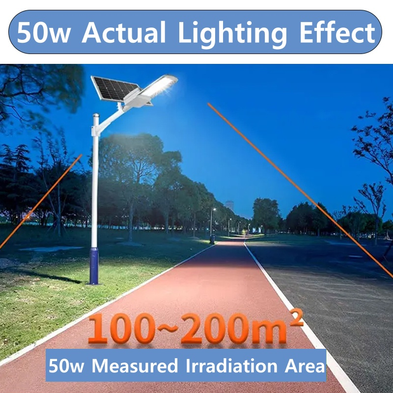 Mensajero de Luz Buen Precio Iluminación Exterior Impermeable Lamp100W Luces de Calle Solares LED Divididas para Venta de Proyectos en Jardín de Pueblo y Estacionamiento con Poste
