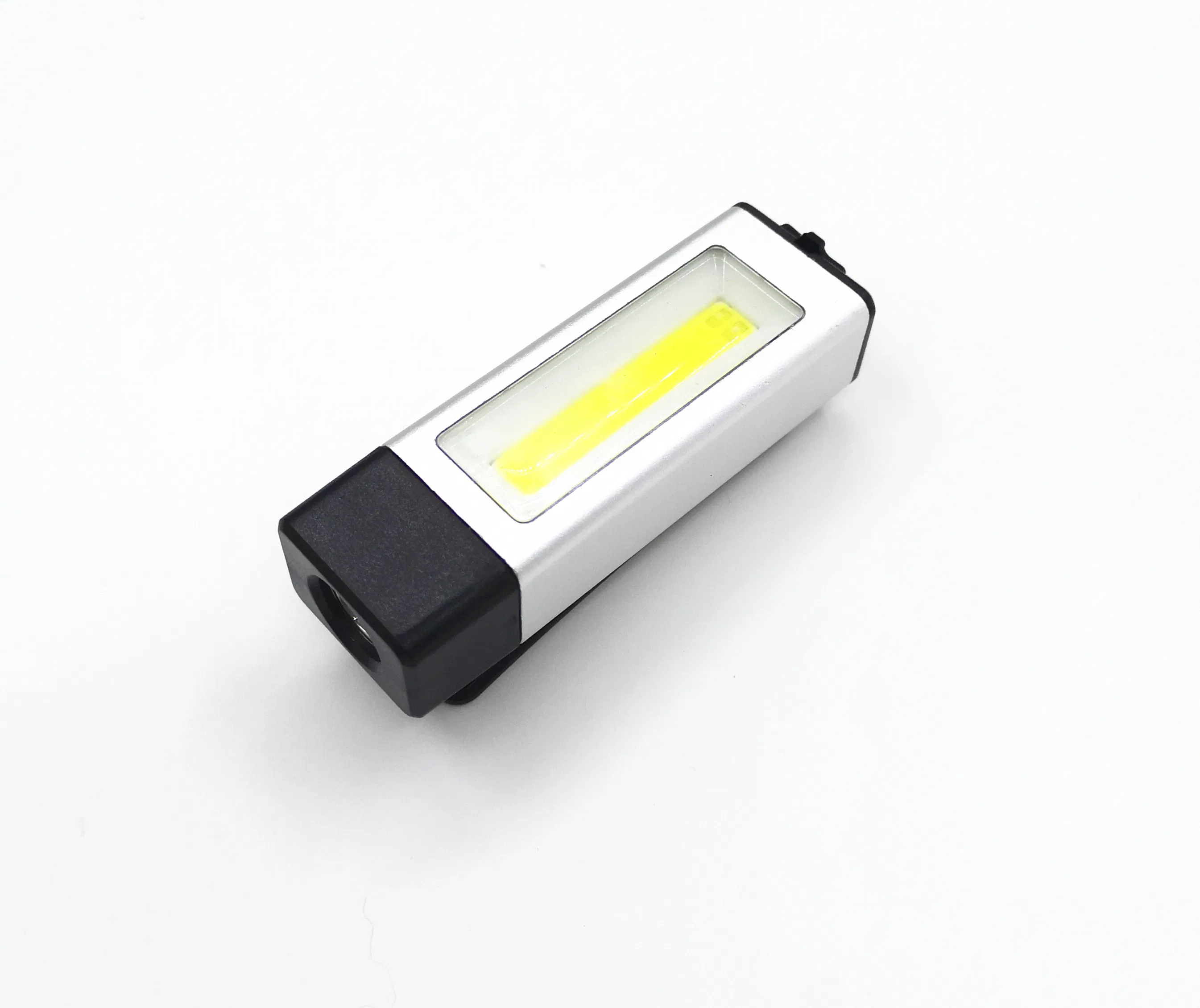 Luz de trabajo LED COB recargable con clip, faro LED para exteriores