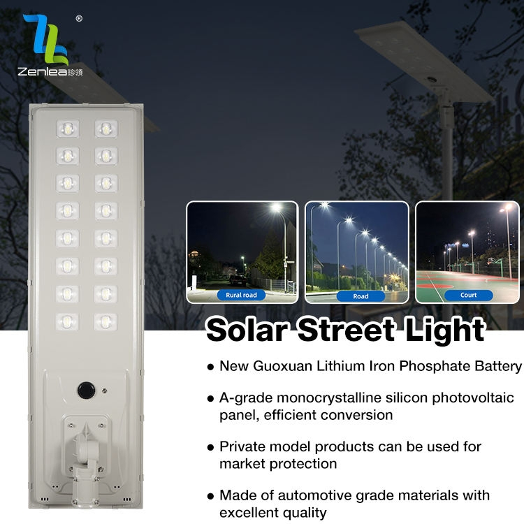 IP65 Impermeable 100W 200W 300W 500W 800W Fundición de Aluminio Todo en Uno Luz Solar LED de Calle