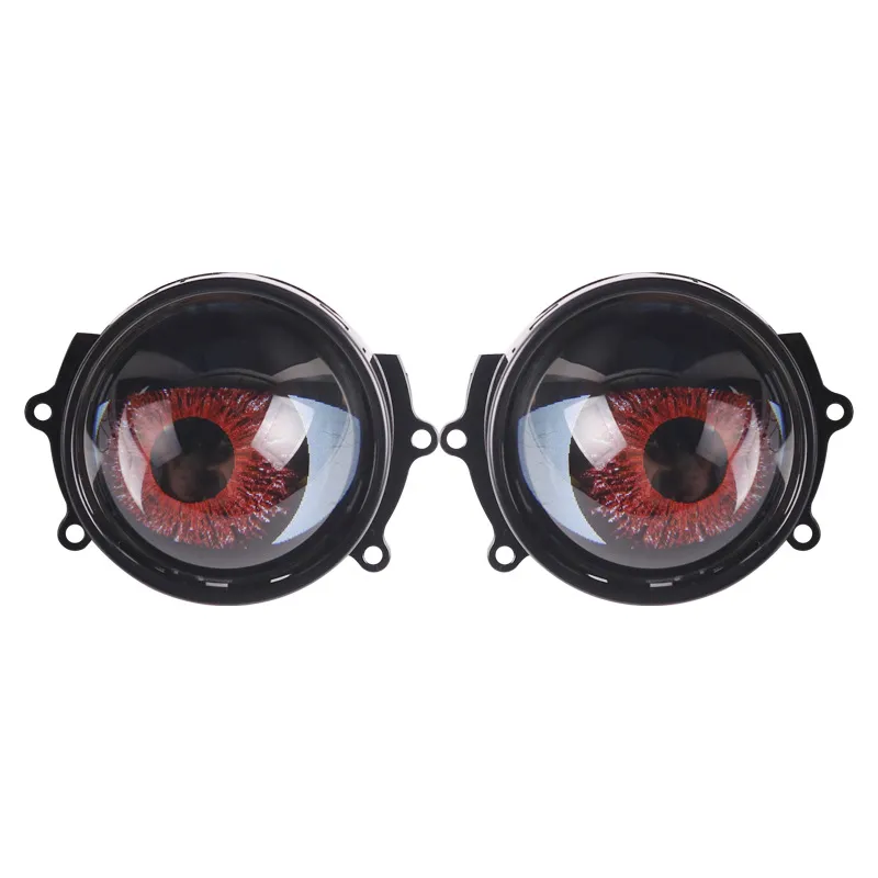 Lente proyector decorativo de ojos de diablo para faros de coche, decoración de accesorios automotrices