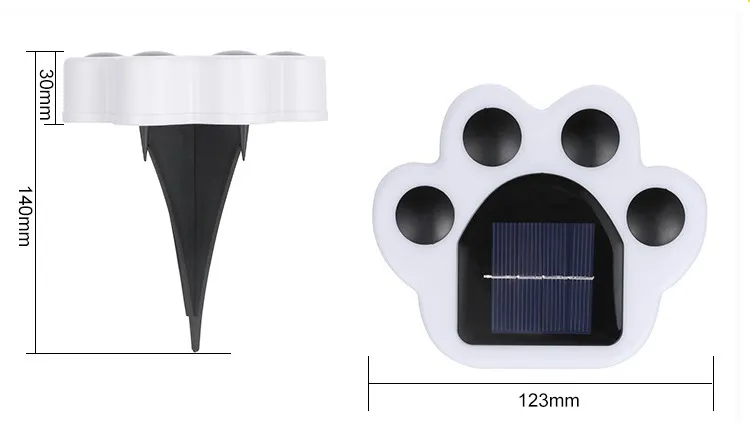 Lámpara de suelo LED solar en forma de pata de oso, lámpara de pared exterior, lámpara decorativa para jardín, lámpara de paisaje atmosférico