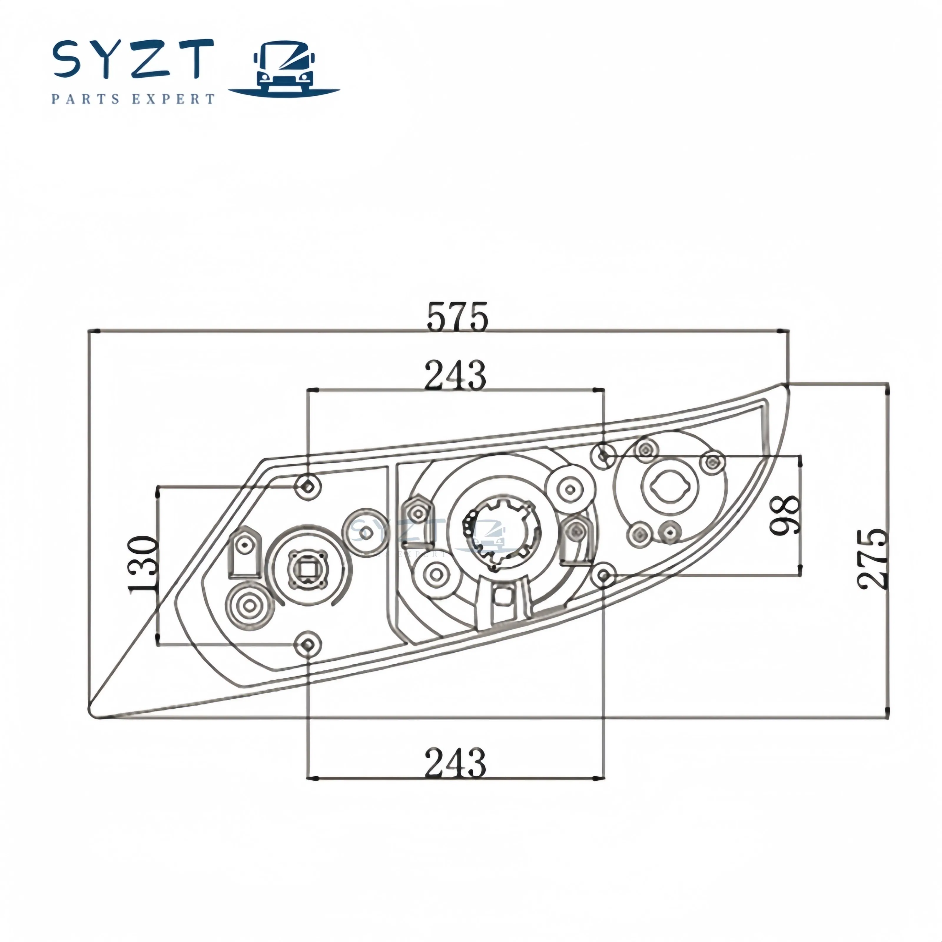 Combinaciones de faros delanteros OEM Zhongtong diseñadas específicamente para autobuses de conducción a la izquierda