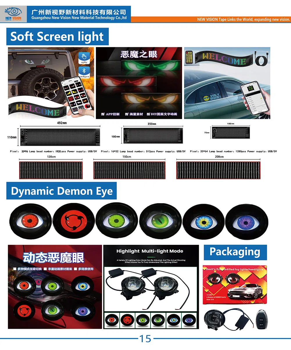 Catálogo de productos relacionados y accesorios de iluminación LED para automóviles