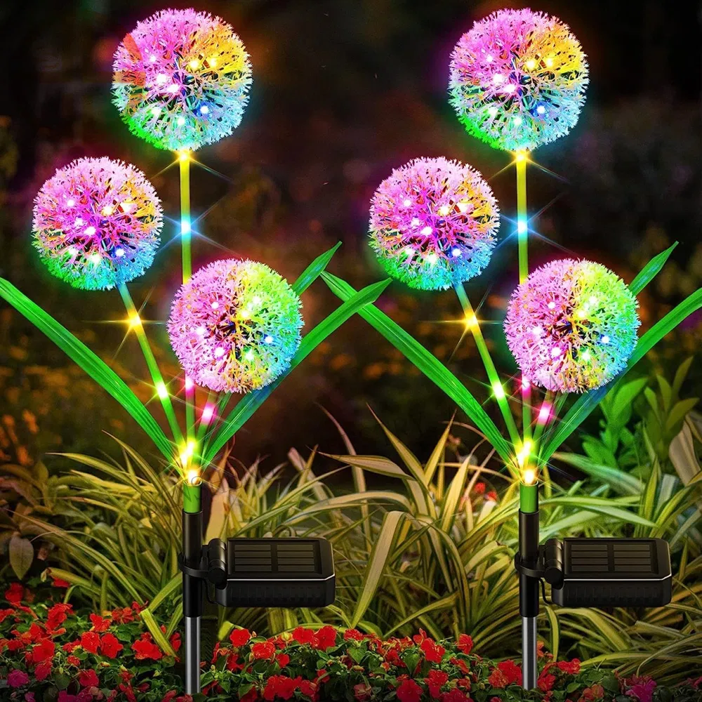 Luz de jardín de energía solar con color blanco cálido para jardines