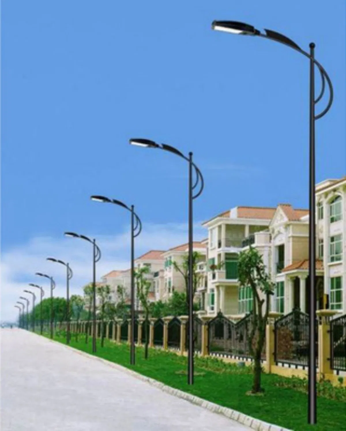 Polo de luz de acero inoxidable atractivo a buen precio para jardín, poste solar exterior