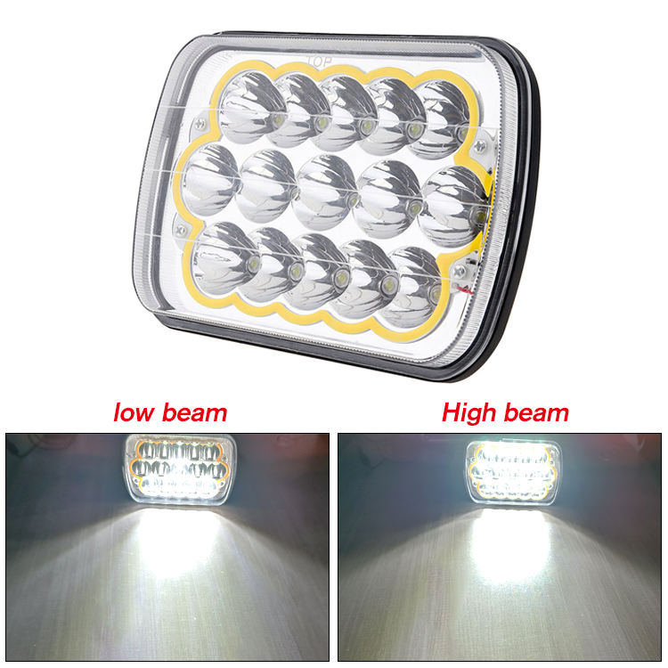 5X7 7inch 45W Faro LED para coche Luz de trabajo LED Alta Baja Luz de cruce con 45W Iluminación exterior para trabajo off road 7pulgadas