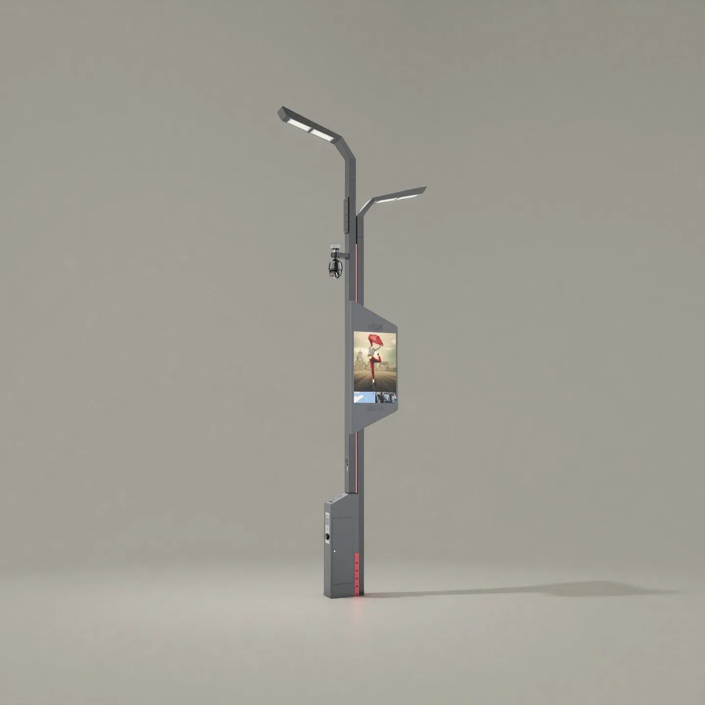 Protección de Superficie Redonda de Acero para Luz de Calle en Poste Inteligente de Nivel Superior Sp-1202