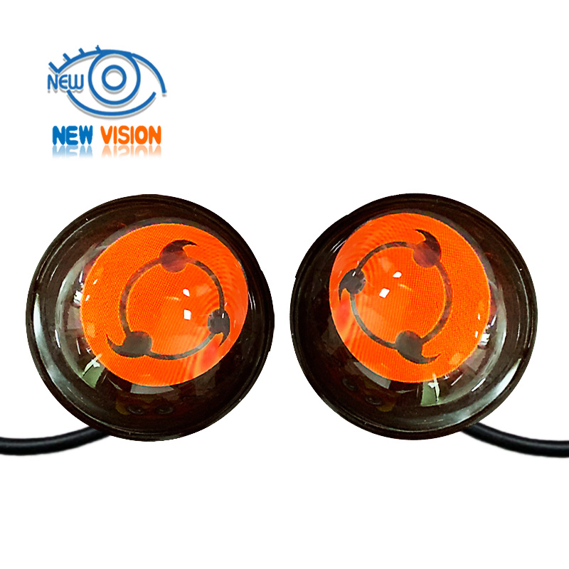 Nueva llegada de faros LED personalizados con ojos de diablo parpadeantes, luces dinámicas para automóviles, proyector de faros para retrofitting
