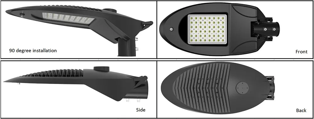 Lámpara de calle LED inteligente a prueba de agua de aluminio SMD