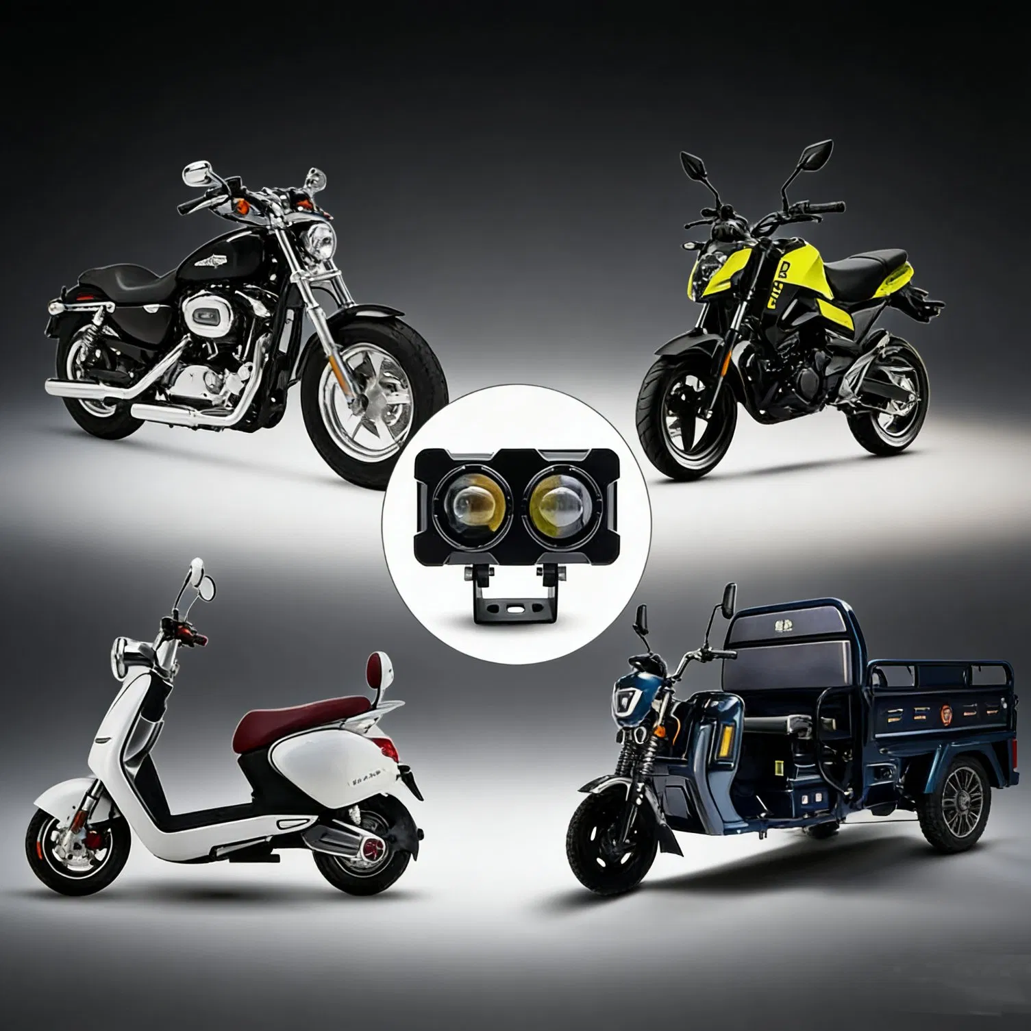 Faros LED de motocicleta mejorados: diseño de haz dual amarillo y blanco