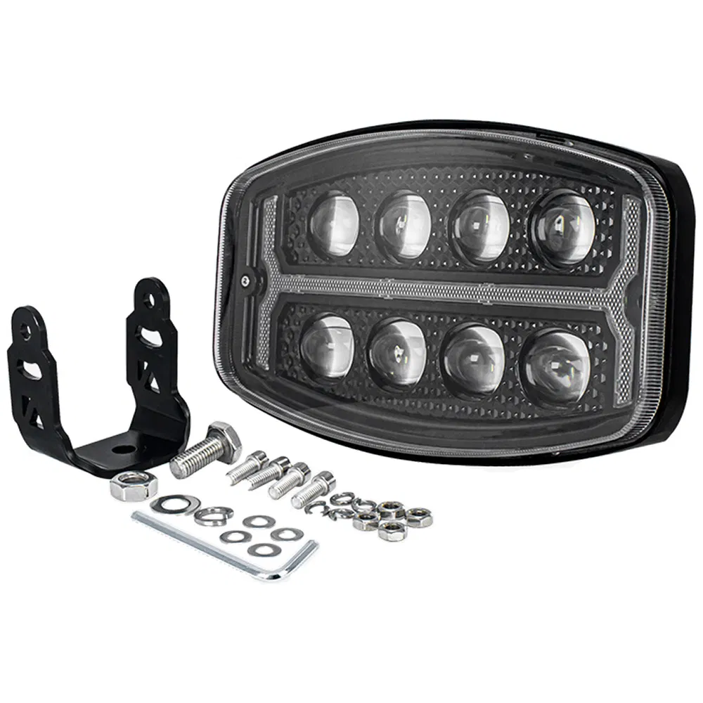 10inch Luces de Niebla LED Súper Brillantes Luces de Conducción DRL Ámbar Luces de Trabajo Camiones Focos Faros para Off Road