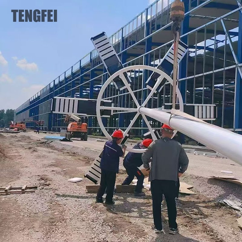 Por encima de 85um 15m~45m Luz de inundación de poste alto de embalaje de burbujas Tengfei