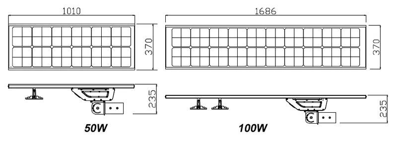 Exterior IP65 Todo en Uno 80W Lámpara Solar LED para Calle Jardín Camino
