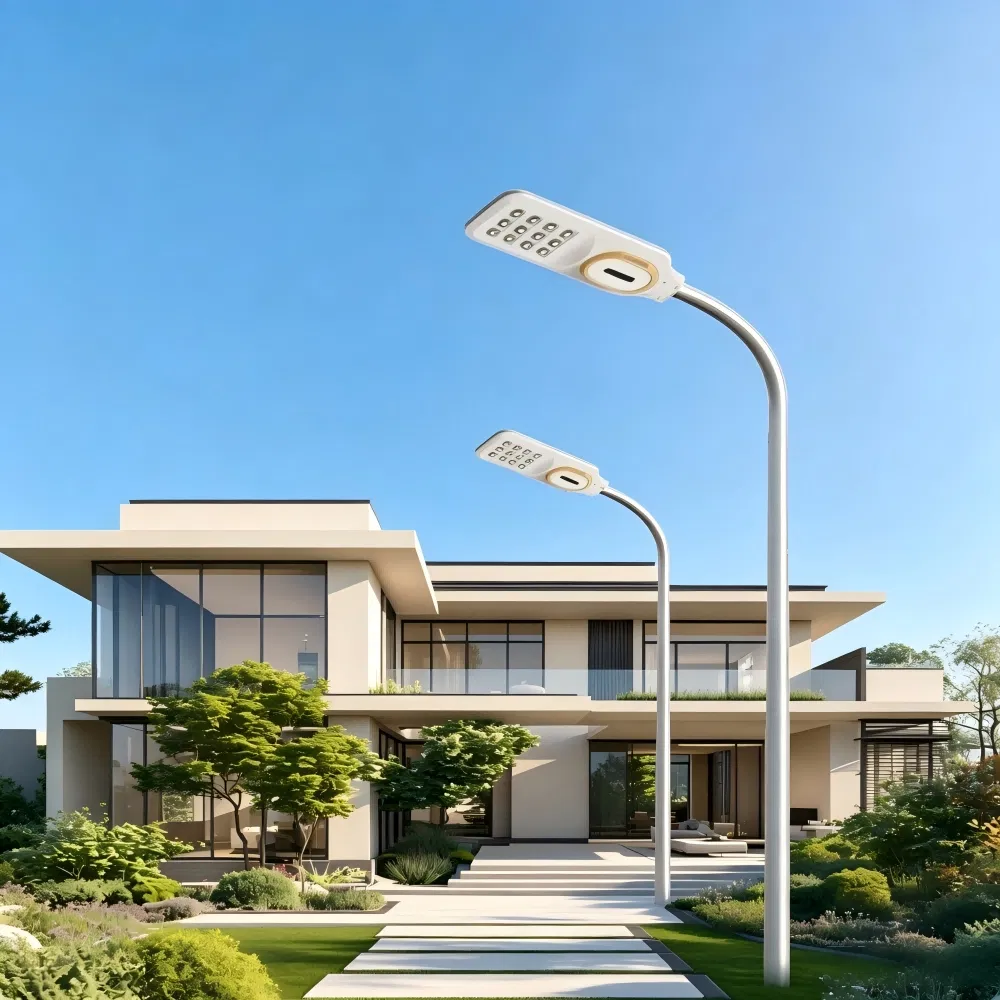 Luz Solar Callejera Todo-en-Uno Mono SMD5054 Perlas de Lámpara 2713lm 30000mAh LiFePO4 Batería 5V28W
