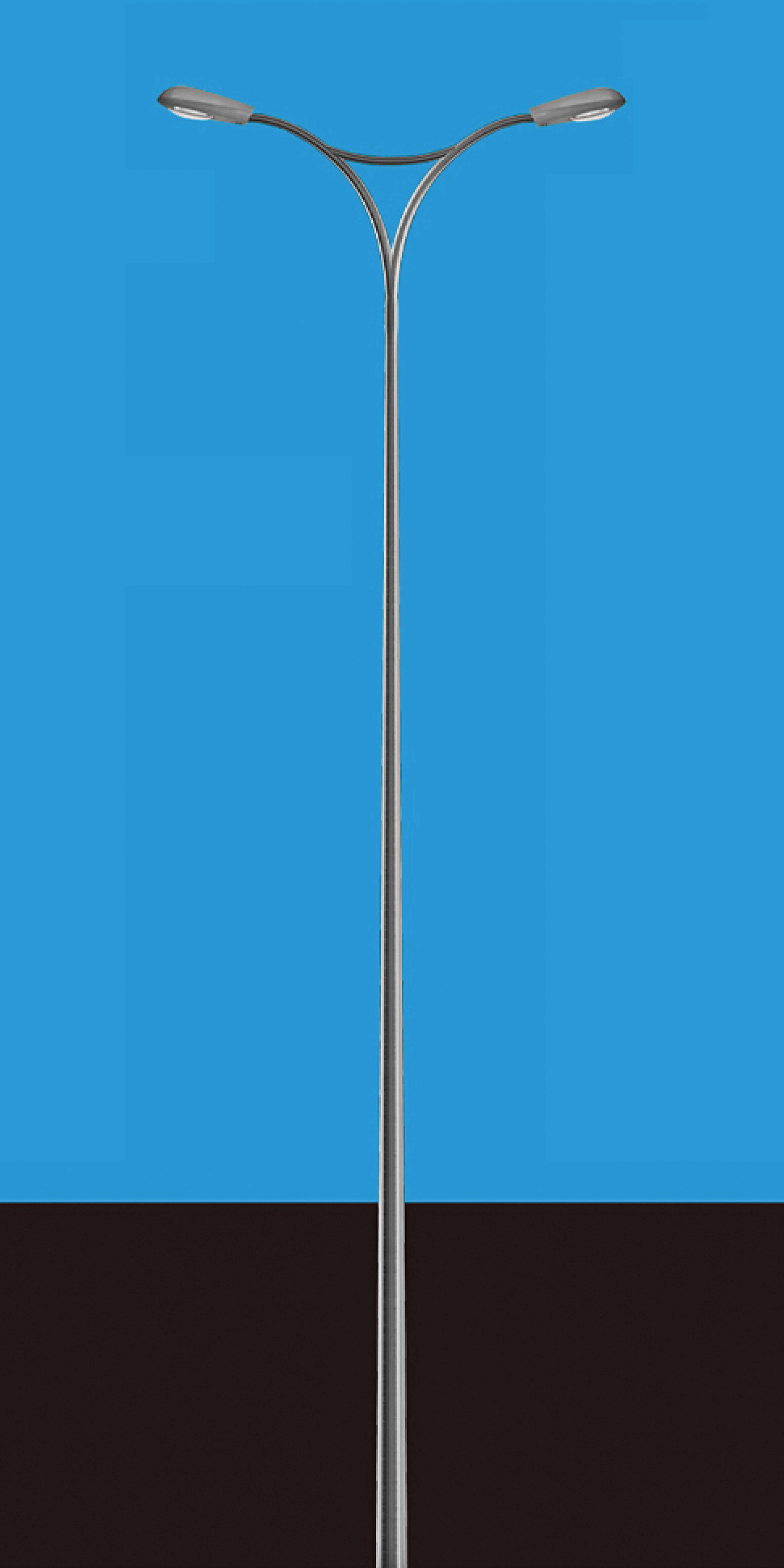 Poste de luz de calle de aluminio cónico Marca Nantian