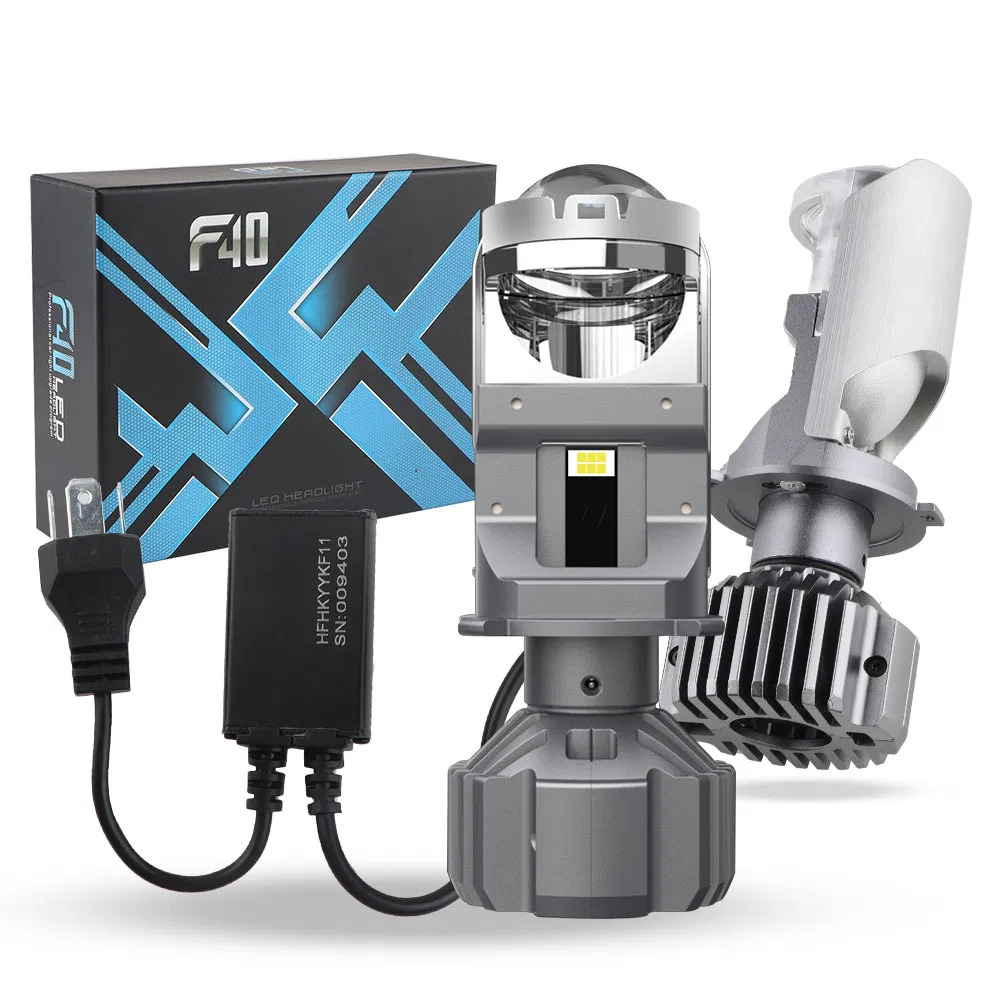 Lente de proyector LED mini H4 controlador exterior 12V faro LED con ventilador