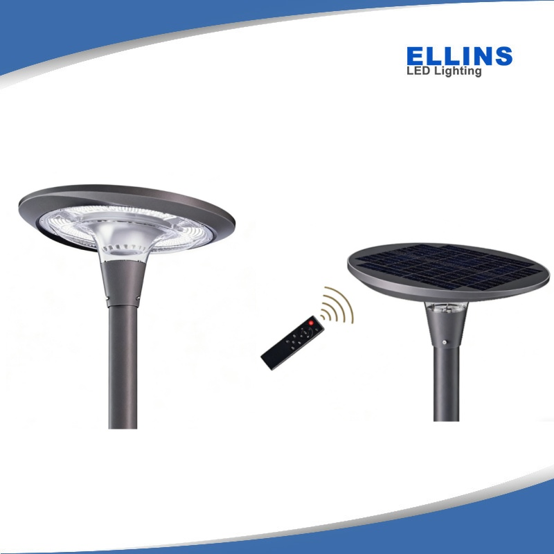 Lámpara Solar de Jardín UFO Integrada 15W 20W Luz Solar de Poste Superior de Energía Sostenible