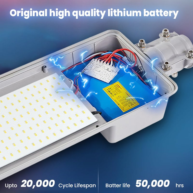 12V Molde de fundición a presión 30W Luz de calle LED solar para exteriores con poste