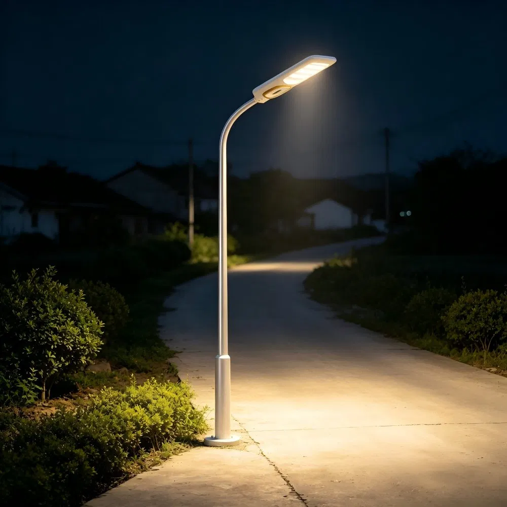 Luz Solar Callejera Todo-en-Uno Mono SMD5054 Perlas de Lámpara 2713lm 30000mAh LiFePO4 Batería 5V28W