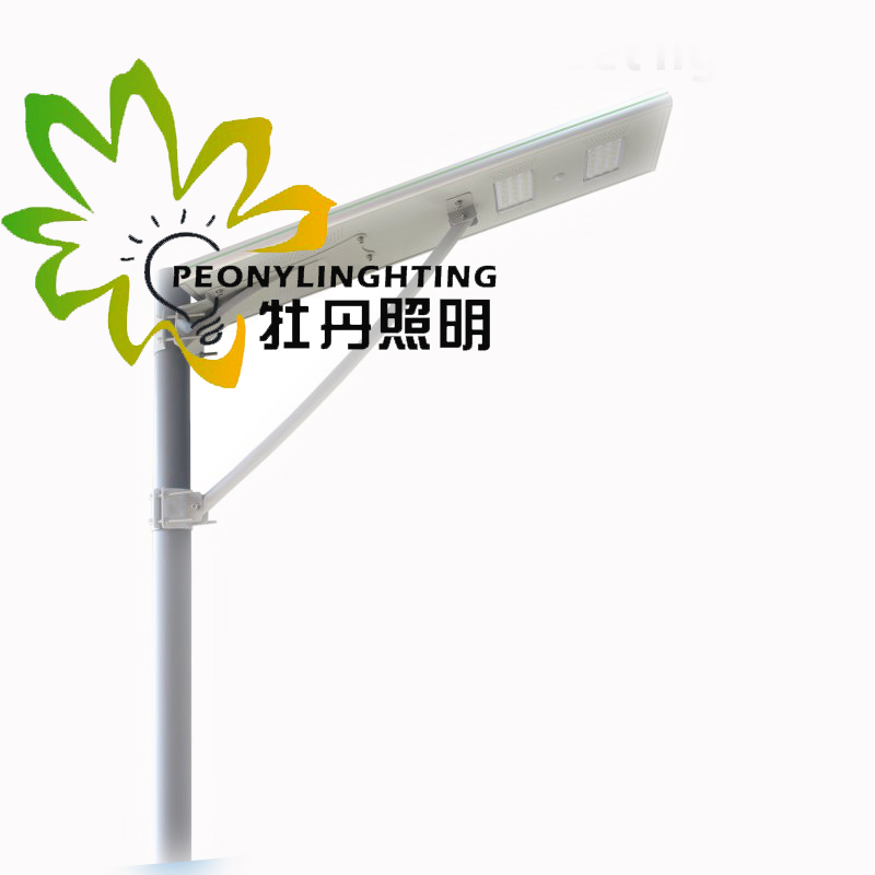 IP65 ¡Precio de fábrica! ! 30W ¡Luz de calle LED solar todo en uno integrada! ! ¡Inducción infrarroja de cuerpo humano! ! ¡Lámpara de jardín al aire libre, patio, calle, carretera, césped!