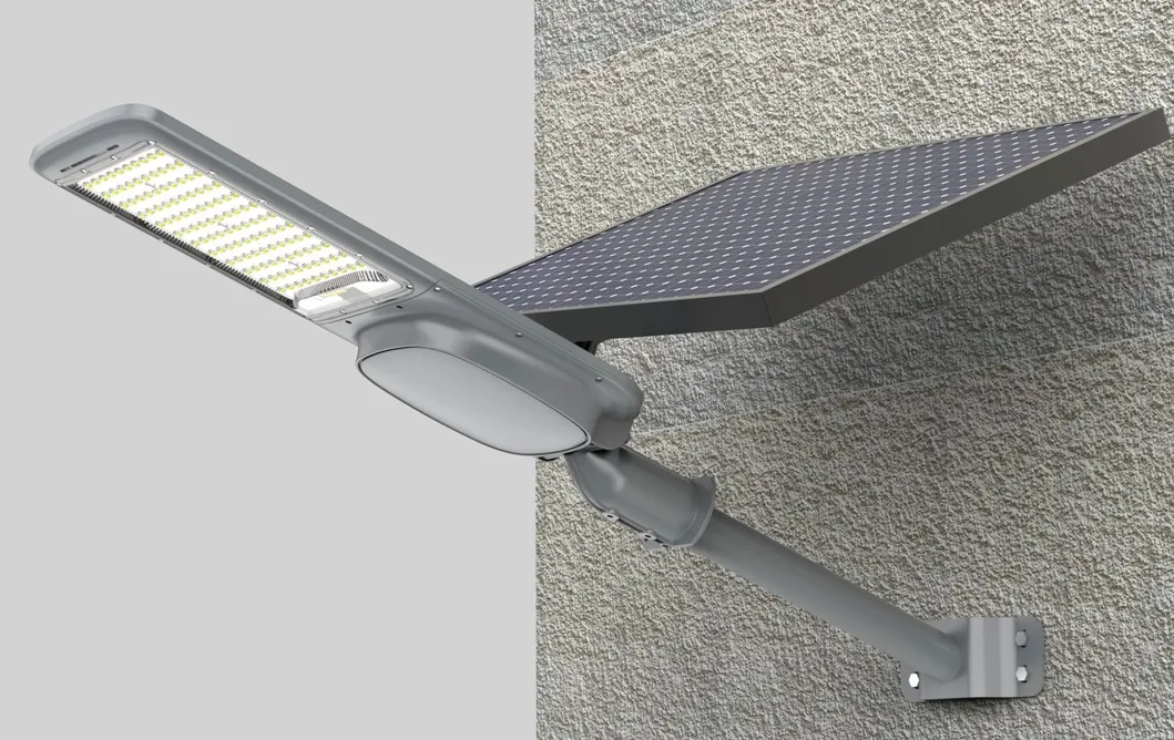 Detalle de diseño dividido y componentes del panel solar