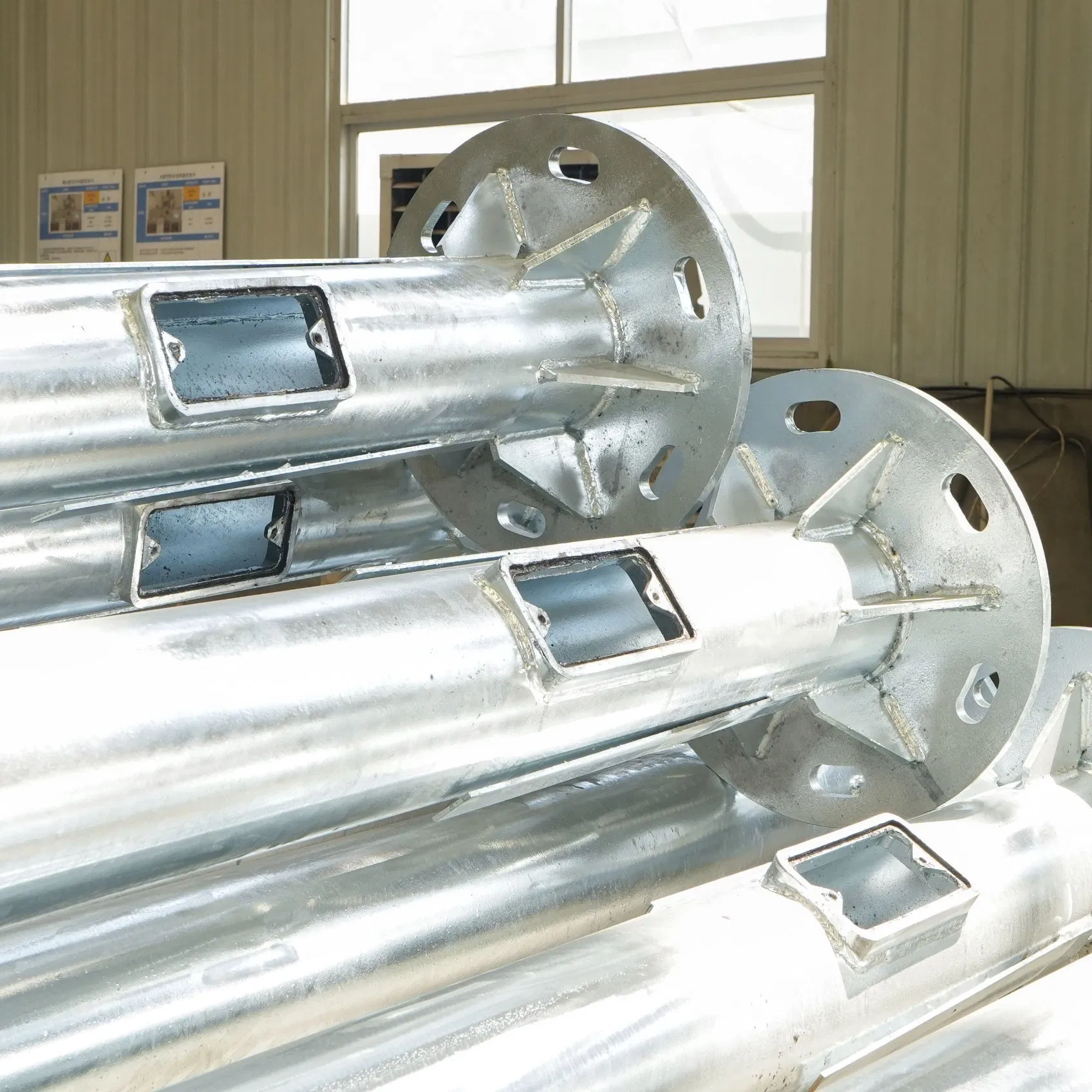 High Grade Fixed Top Flange-Base High Mast Light Pole for Highway Interchanges