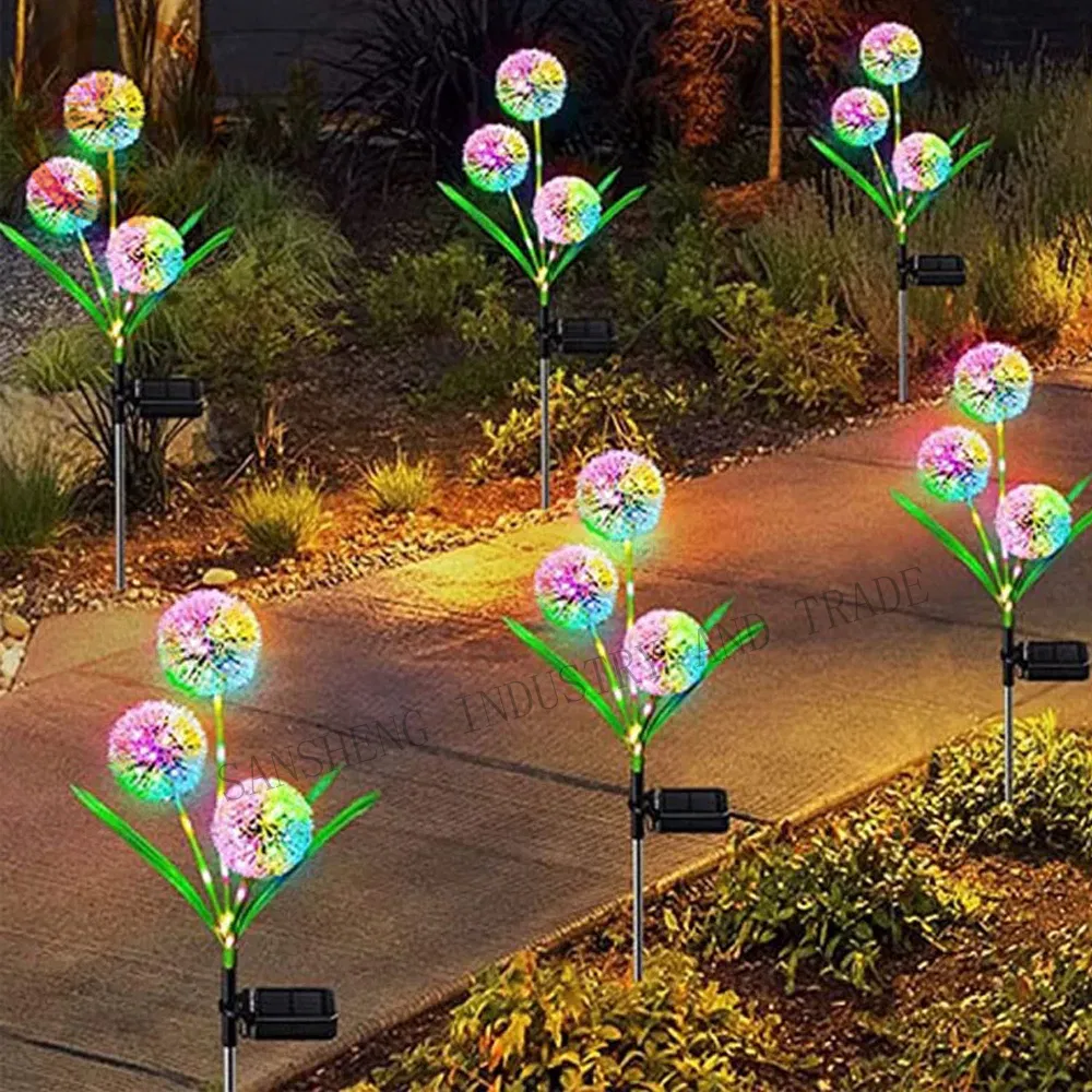 Luz de jardín de energía solar con color blanco cálido para jardines