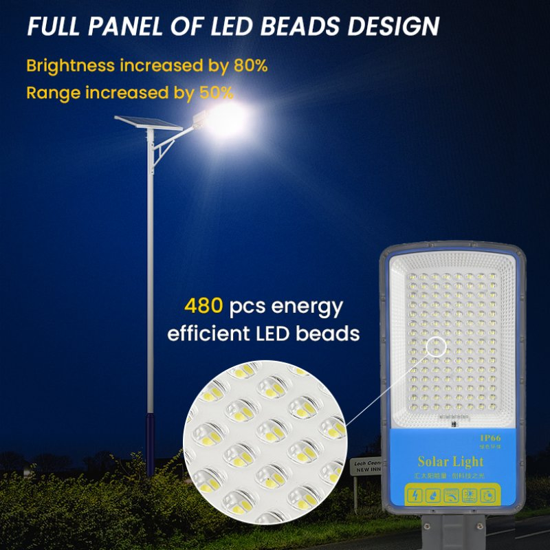 12V Molde de fundición a presión 30W Luz de calle LED solar para exteriores con poste