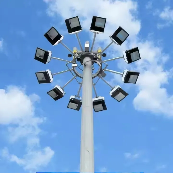 Luz LED de Alto Mástil IP65 Poste de Mástil Telescópico con Cuerpo de Aluminio Iluminación Móvil para Aplicación Vial