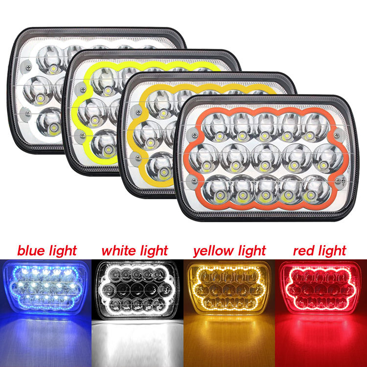 5X7 7inch 45W Faro LED para coche Luz de trabajo LED Alta Baja Luz de cruce con 45W Iluminación exterior para trabajo off road 7pulgadas
