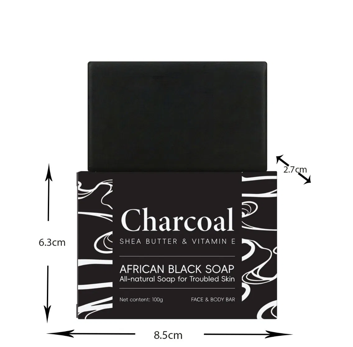 Sabonete Negro Africano Orgânico Clareador Manteiga de Cacau Vitamina E Sabonete Negro Africano Óleo de Abacate e Argan Sabonete Negro Natural de Caracol e Carvão Ativado de Bambu