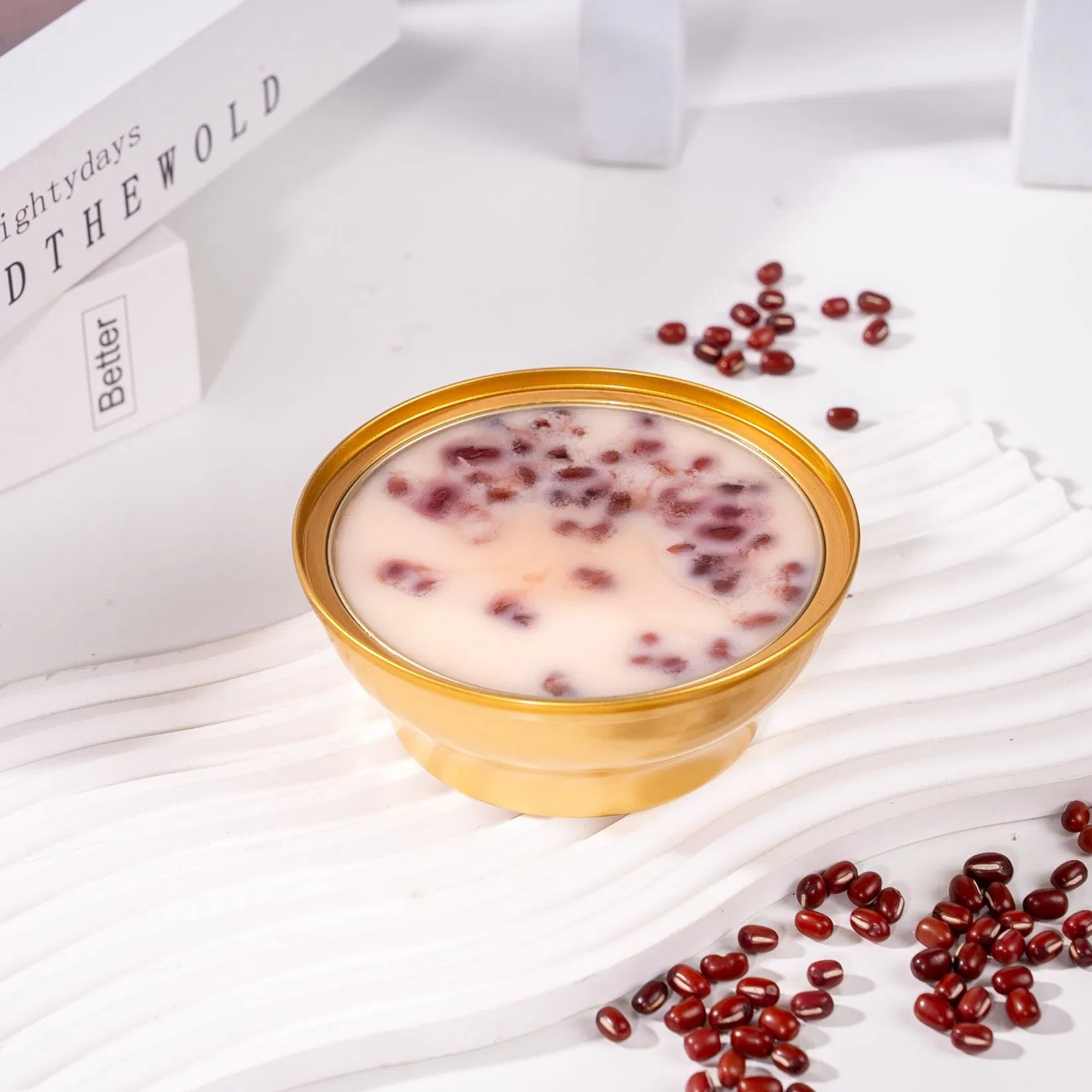 Deliciosa Pudim de Leite com Dupla Pele de Feijão Vermelho para um Doce Prazer