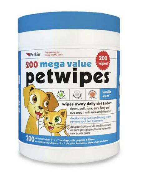 Toalhetes de Limpeza Facial e Corporal Daily Care Paws para Animais de Estimação com Extrato de Óleo de Melaleuca para Pelagem Nutriente