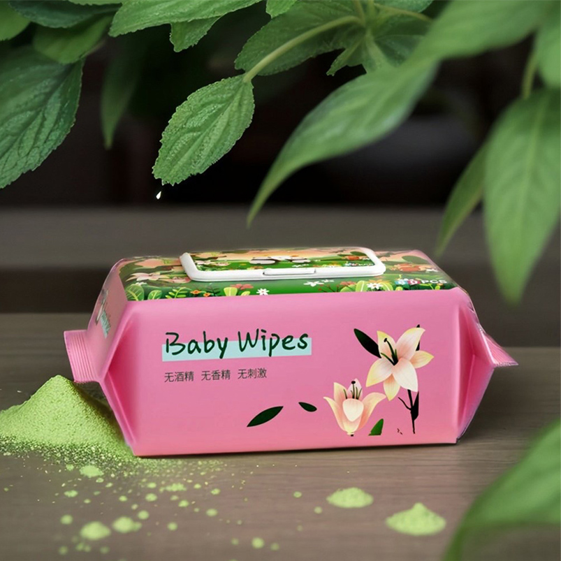 Toalhetes de Limpeza Orgânicos para Bebês Premium Personalizados Biodegradáveis 99.9% Água Purificada Sem Álcool