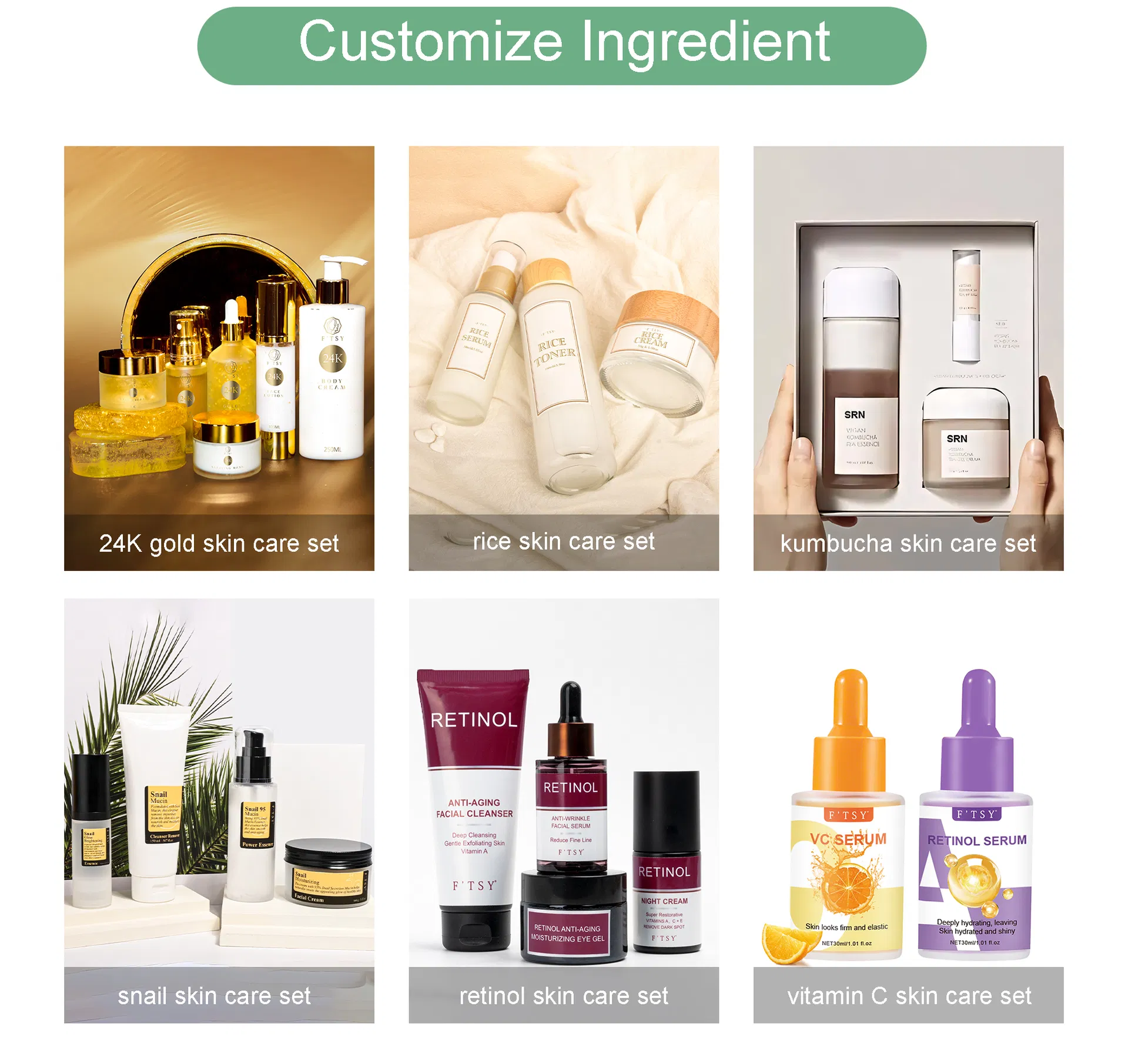 Conjunto de Cuidados com a Pele Coreana Esfoliante Limpeza Sérum Anti-Idade Creme Hidratante
