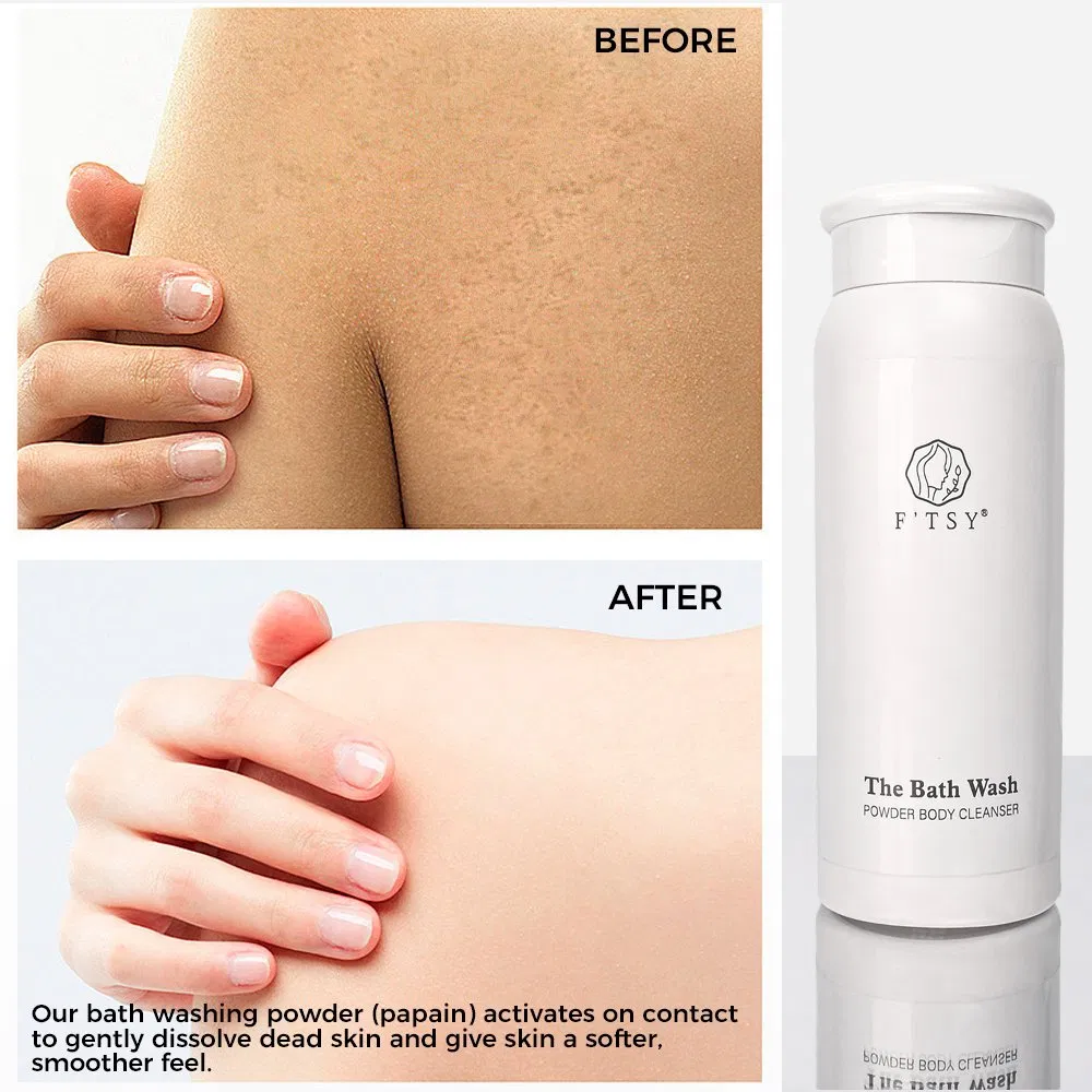 Pó de limpeza OEM ODM esfoliante para o corpo para pele seca