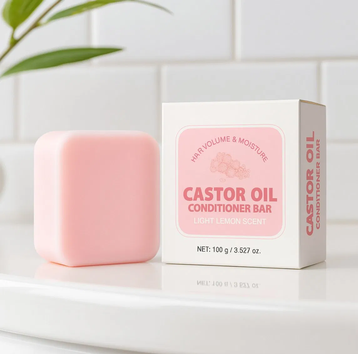 Barra de Condicionador de Óleo de Rícino para Atacado e Varejo Online, Regeneração Capilar, Cuidado do Couro Cabeludo, Hidratante Natural para Crescimento Capilar, Barra de Shampoo para Crescimento Capilar, Sabão Condicionador