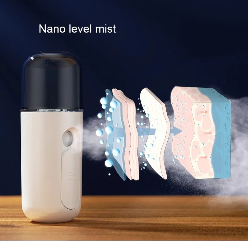 Spray Mini Portátil Personalizado USB Hidratante para Limpeza Profunda da Pele Pulverizador de Névoa Nano Instrumento Facial Injetor de Oxigênio