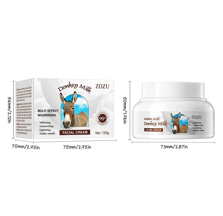 Creme Facial Hidratante Antienvelhecimento Clareador e Iluminador com Leite de Burra