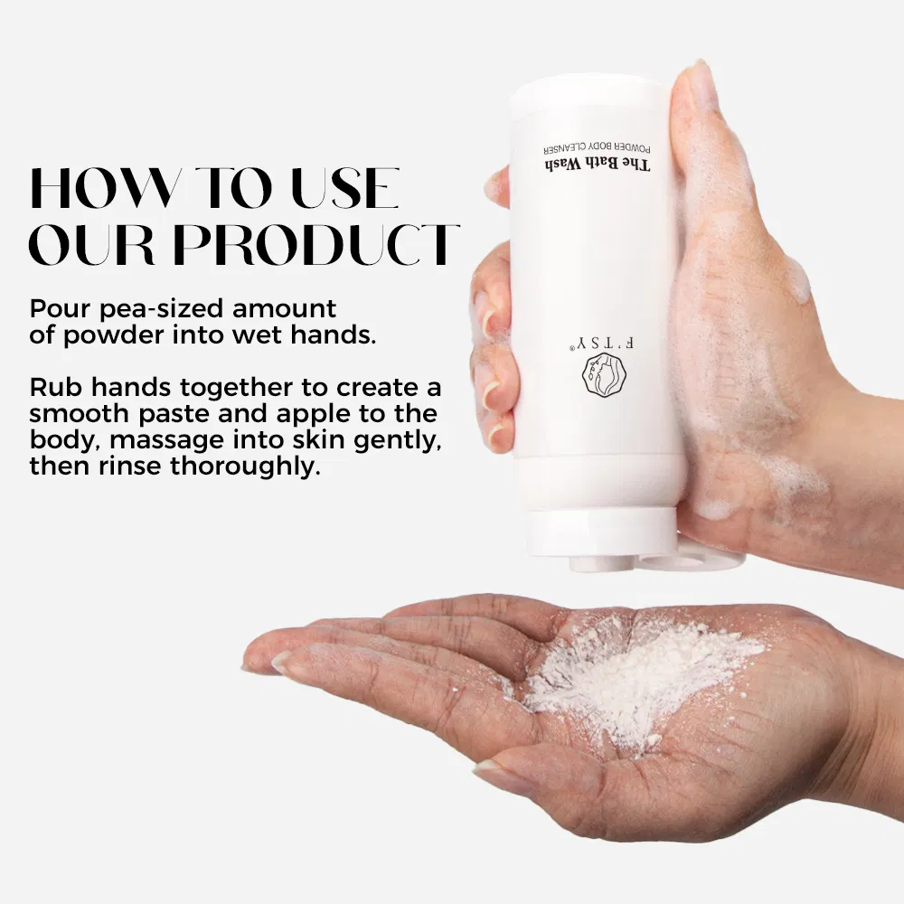 Pó de limpeza OEM ODM esfoliante para o corpo para pele seca