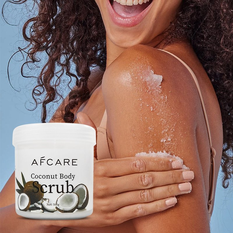 Esfoliante Clareador Forte para o Corpo e Rosto, Scrubs Orgânicos de Leite de Coco, Fornecedores de Esfoliante Corporal Livre de Crueldade