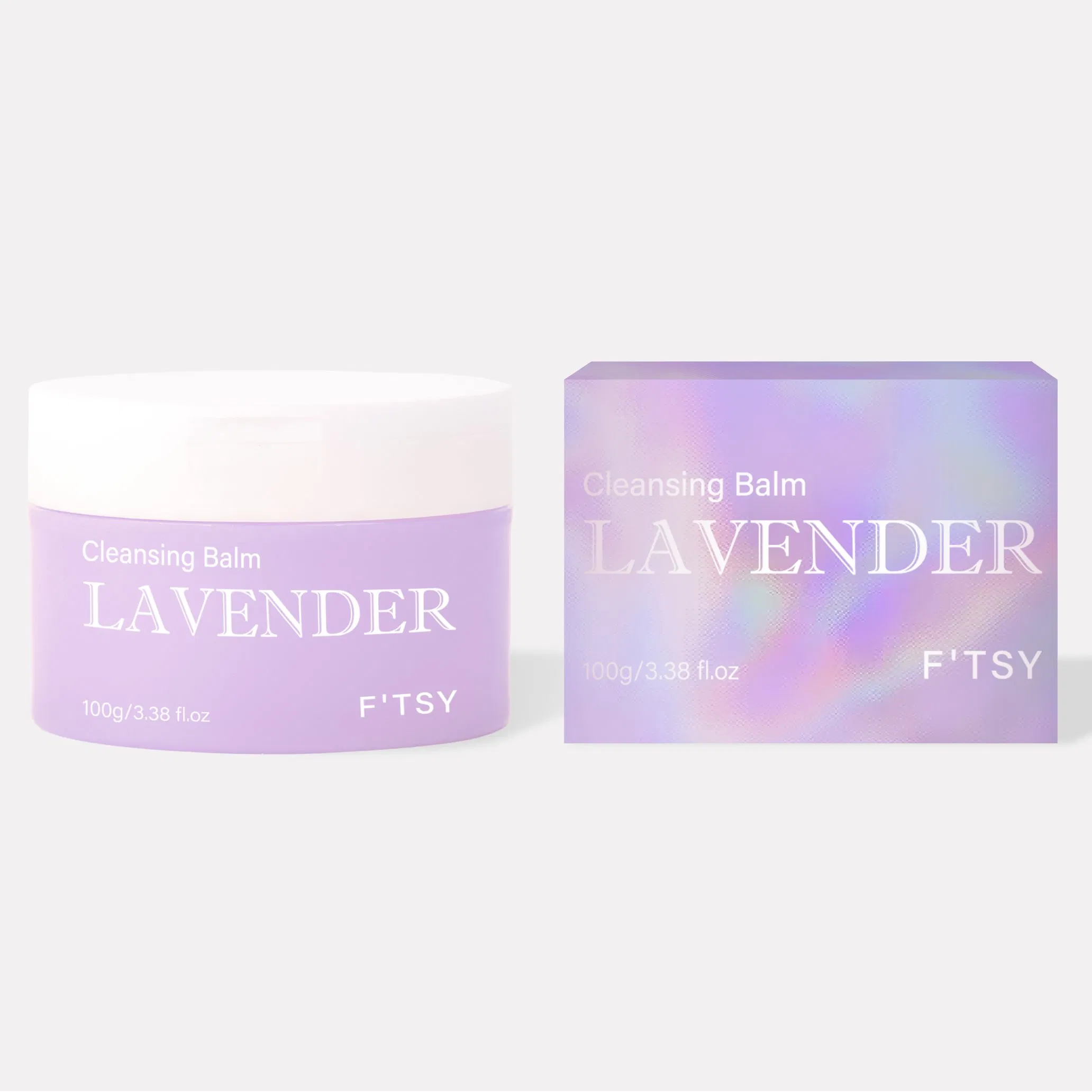 Bálsamo Removedor de Maquiagem Orgânico de Lavanda de Marca Própria Bálsamo de Limpeza Suave para Todos os Tipos de Pele