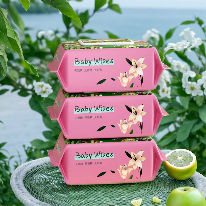 Toalhetes de Limpeza Orgânicos para Bebês Premium Personalizados Biodegradáveis 99.9% Água Purificada Sem Álcool